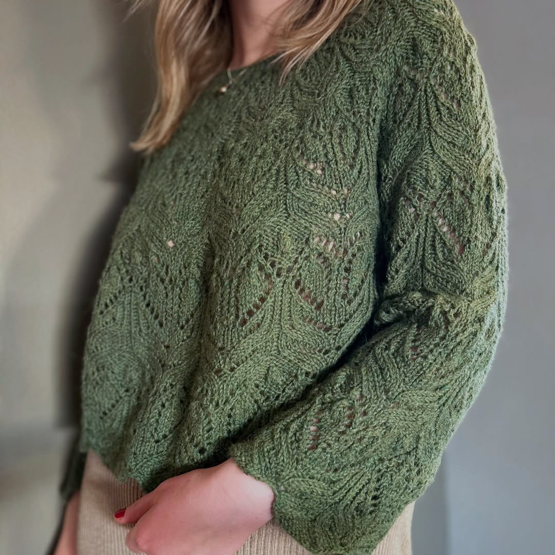 Lace pattern sweater side