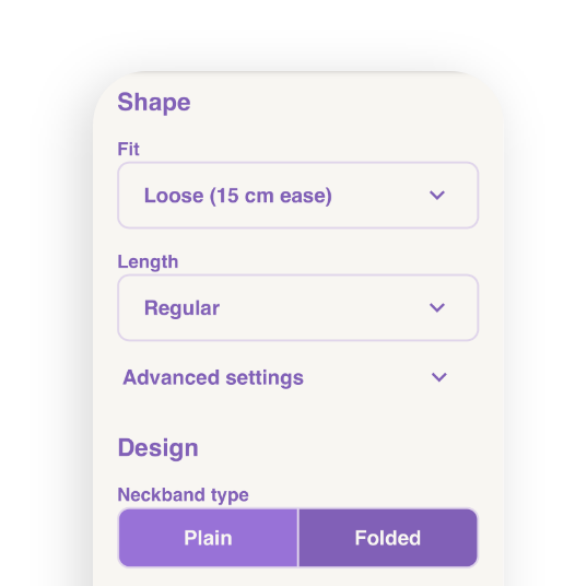 Generate a custom raglan sweater knitting pattern for any yarn and gauge. Choose a size or enter your own measurements to create a fully customized sweater pattern with adjustable fit, length, neckline and optional stitch pattern repeat.