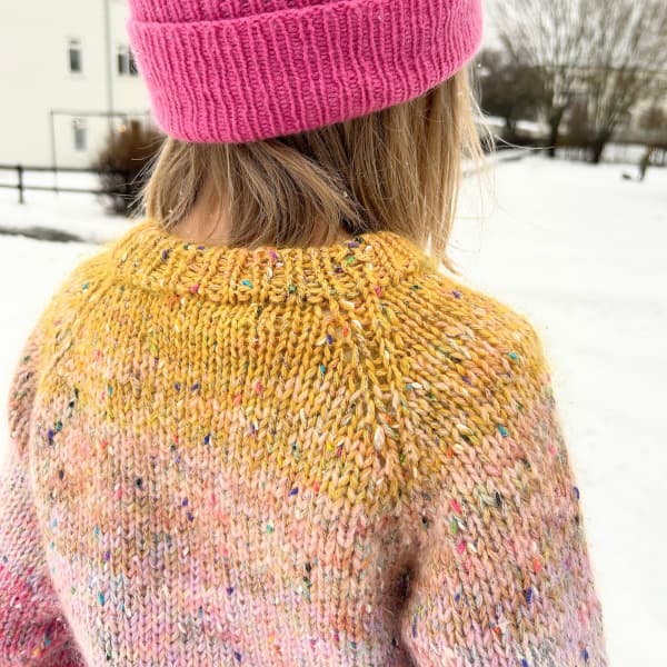 The back of a leftover sweater