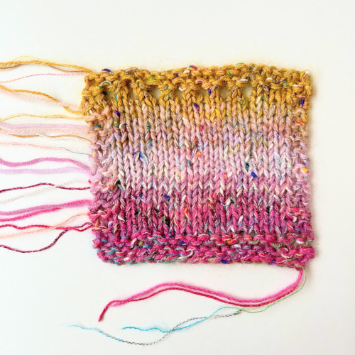 Knitting gauge swatch